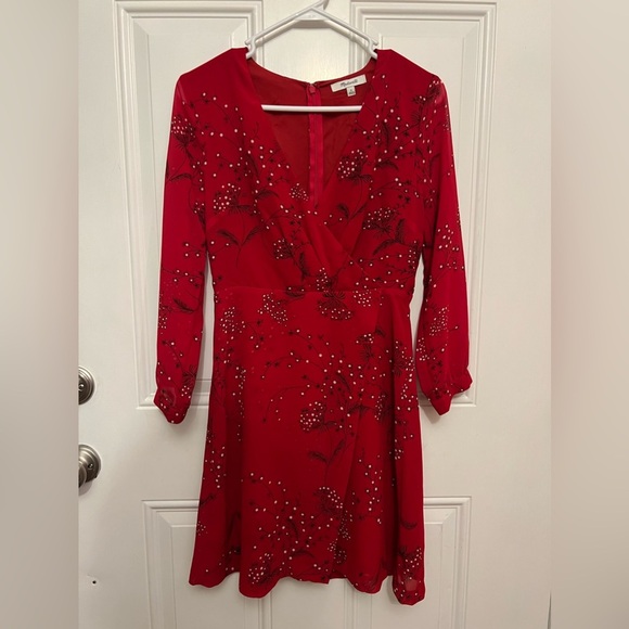 Madewell | Hazelwood Wrap-Front Mini Dress in Windswept Floral Size 0 - Picture 1 of 6